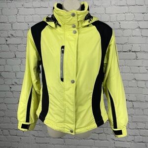 Obermeyer Yellow Sao Paolo Jacket Ski 10,000mm Waterproof Hooded Duroguard 8